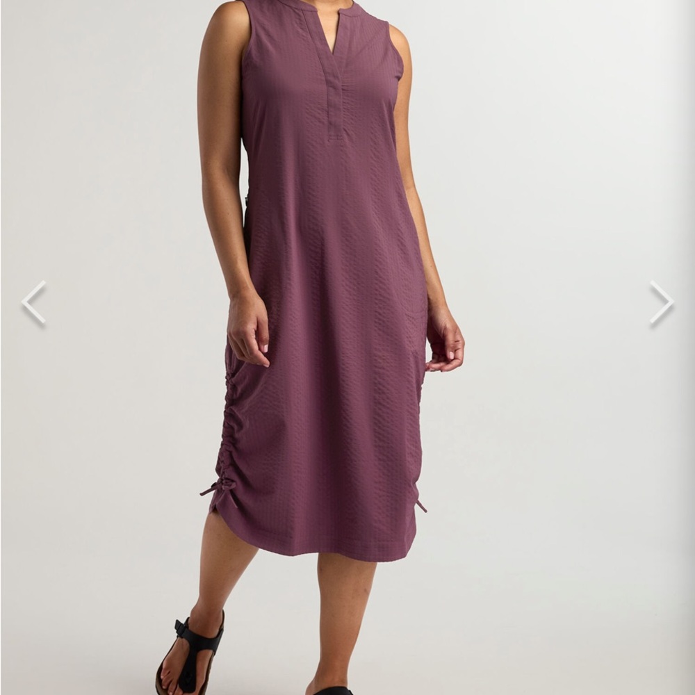 NEW Title Nine Sleeveless racer V-Neck Midi Dress in Mauve, NWOT